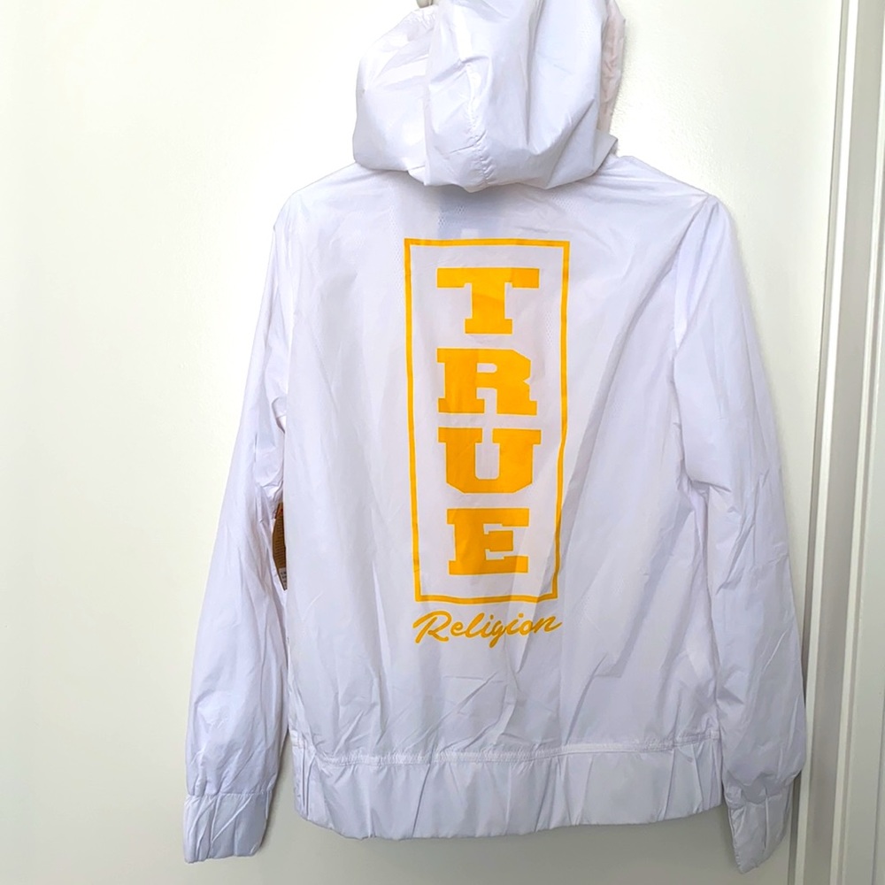 True Religion Nylon Wind Breaker Half Zip Hoodie